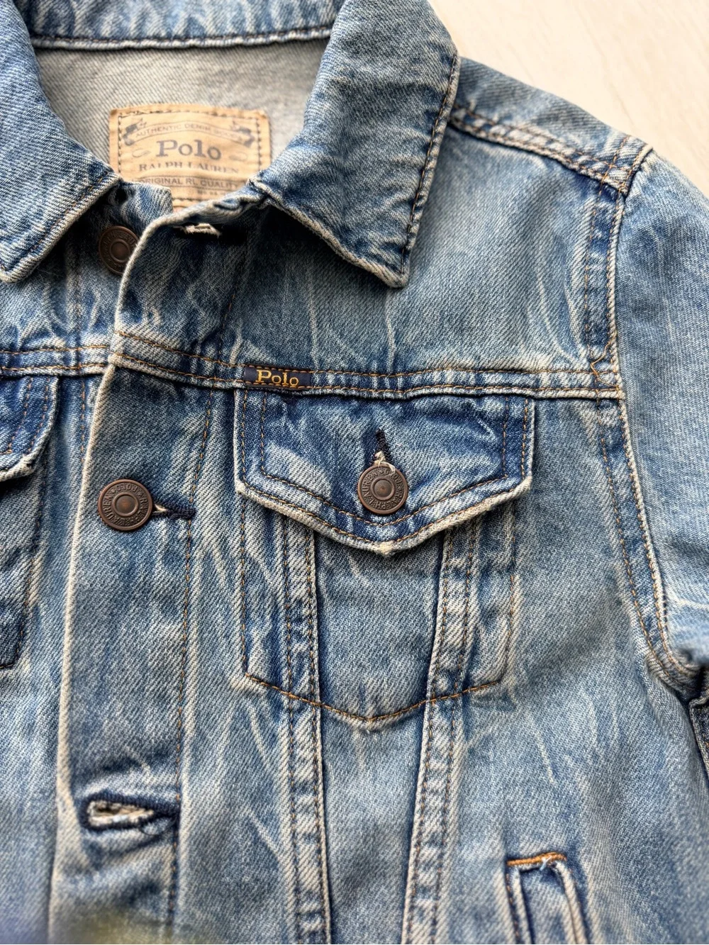 Ralph Lauren Kids Light Blue Washed Denim Jacket